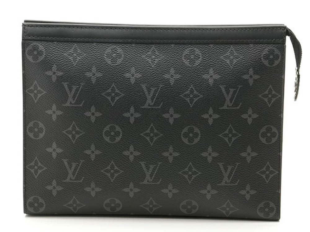 LOUIS VUITTON Pochette Voyage Mono Eclipse Black Clutch Bag